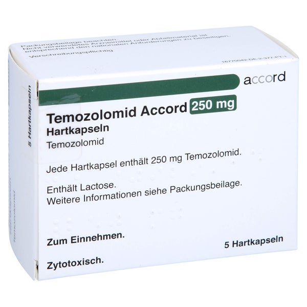 TEMOZOLOMID Accord 250 mg Hartkapseln Sachets 5 St