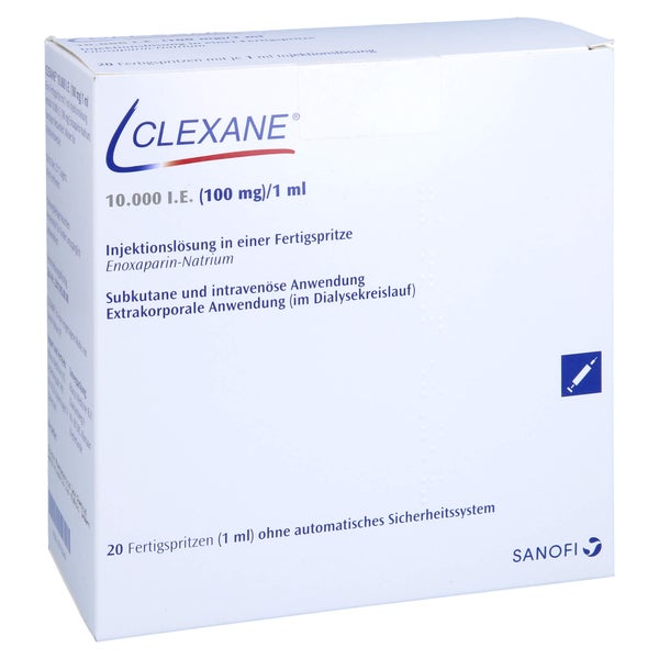 CLEXANE 10.000 I.E. 100mg/ml Inj.-Lsg.i.e.F.-Sp. 20 St