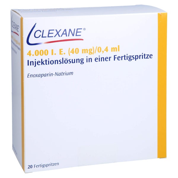 CLEXANE 4.000 I.E. 40mg/0,4ml Inj.-Lsg.i.e.F.-Sp. 20 St