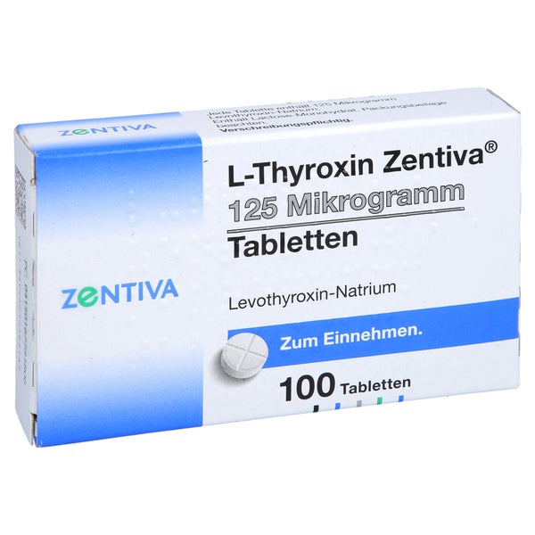 L-THYROXIN Zentiva 125 Mikrogramm Tabletten 100 St