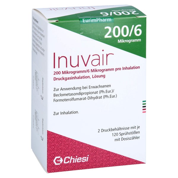 INUVAIR 200/6 µg 120 Hub Druckgasinhalat 2 St
