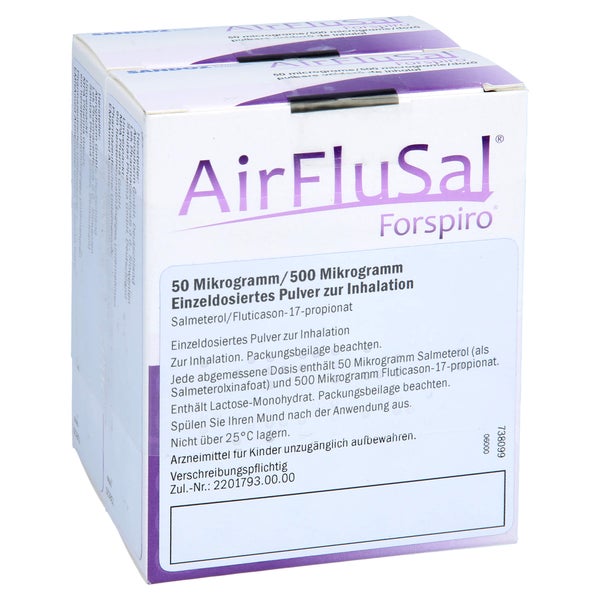 AIRFLUSAL Forspiro 50/500 µg/Dosis 60 Hub Inh.-P. 120 Sp