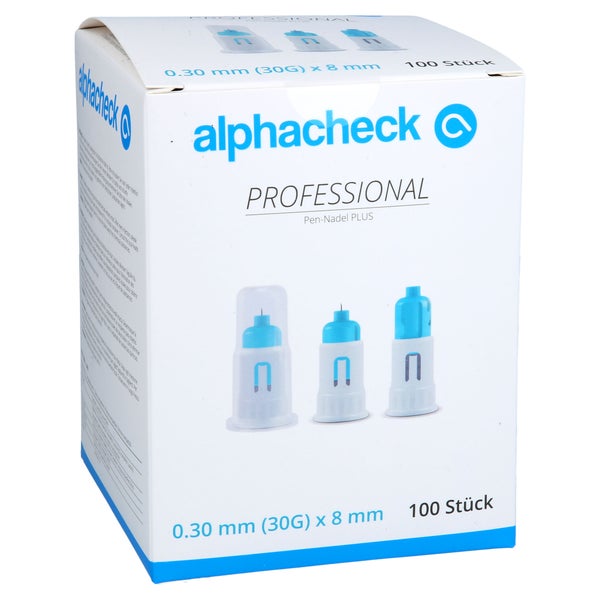 Alphacheck Professional Pen-nadel Plus 30 Gx8 Mm 100 St