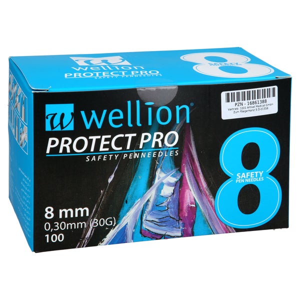 Wellion Protect Pro Safety Pen-needles 30 G 8 Mm 100 St