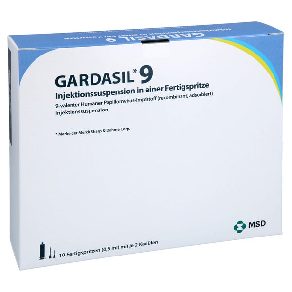 Gardasil 9 Inj.-sus.i.e.fertigspritze 10 St