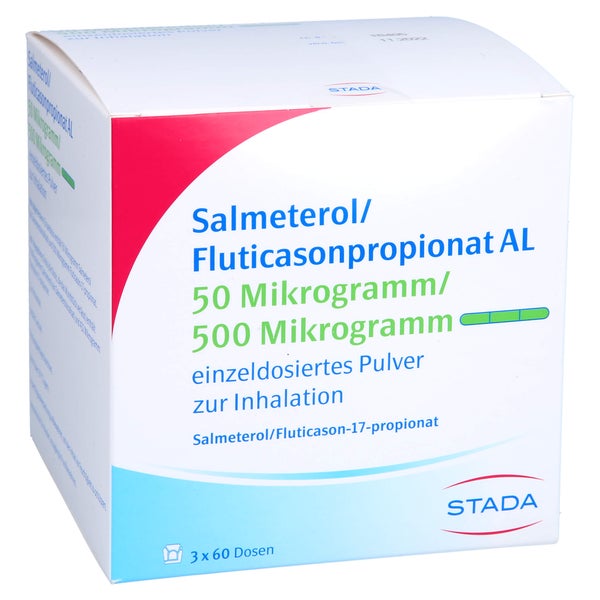 SALMETEROL/Fluticasonpropionat AL 50µg/500µg STADA 3X60 St