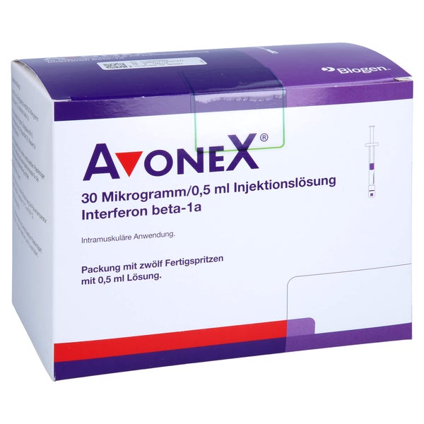 AVONEX 30 µg/0,5 ml Luer Lock Inj.Lsg.i.e.Fert.-S. 12 St