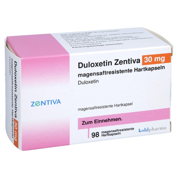 DULOXETIN Zentiva 30 mg magensaftres.Hartkapseln 98 St