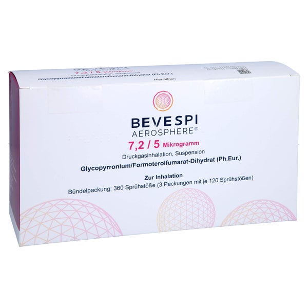 BEVESPI Aerosphere 7,2 µg/5 µg Dru.Gasinh.3x120Hub 3 St