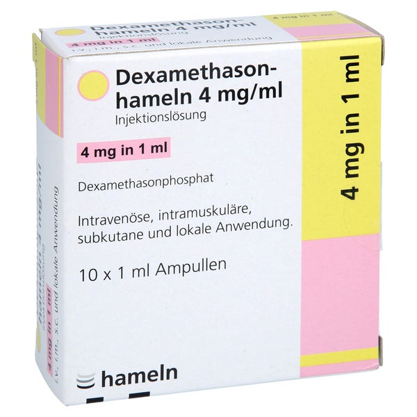 DEXAMETHASON-hameln 4 mg/ml Injektionslösung 10X1 ml