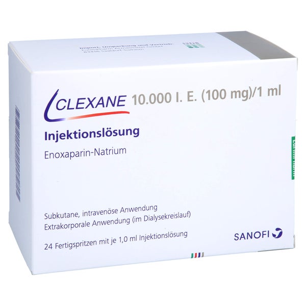 CLEXANE 10.000 I.E. 100mg/ml Inj.-Lsg.i.e.F.-Sp. 24 St