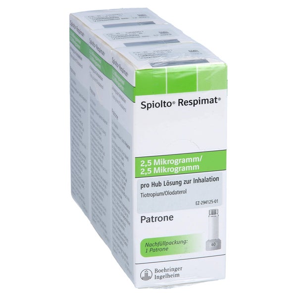 SPIOLTO Respimat 2,5 µg/2,5 µg Hub Nachfüllpackung 3X4,0 ml