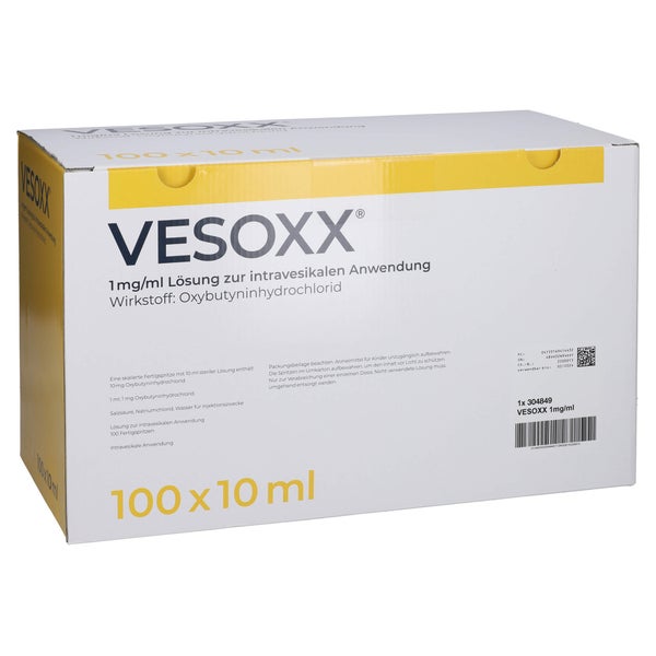 VESOXX 1 mg/ml Lsg.z.intravesikalen Anw.Fertigspr. 100X10 ml