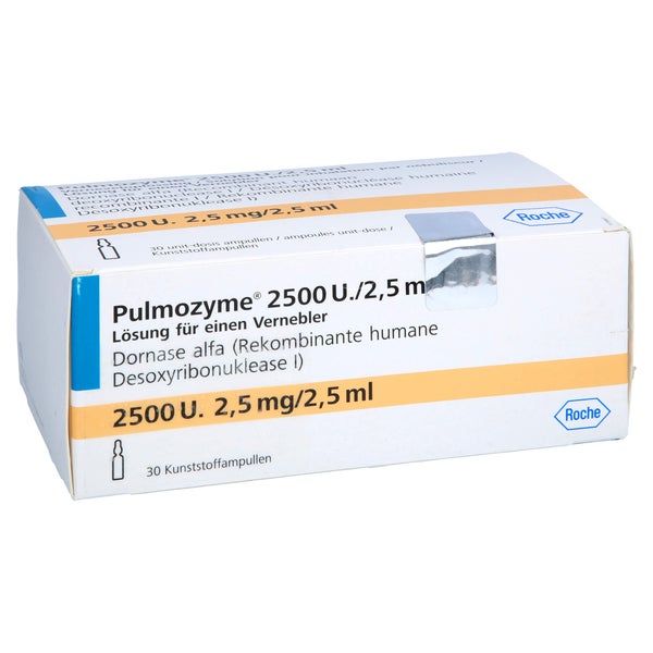 PULMOZYME 2.500 E./2,5 ml Lsg.f.Verneb.Kunsts.Amp. 30 St