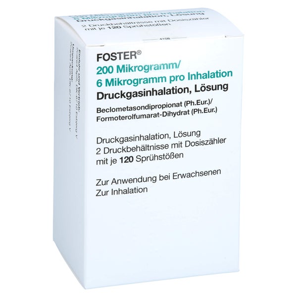 Foster 200/6 µg 120 Hub Dosieraerosol 2 St