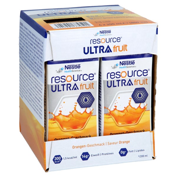 Resource Ultra Fruit Orange flüssig 4X200 ml