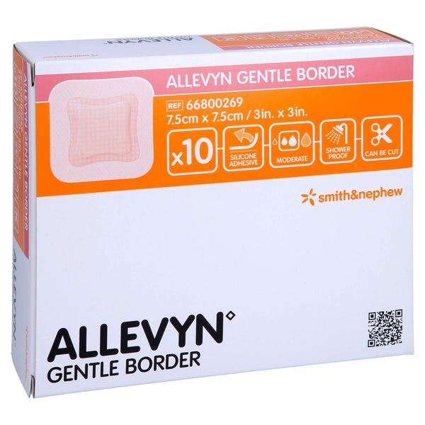 Allevyn Gentle Border 7,5x7,5 cm Schaumv 10 St