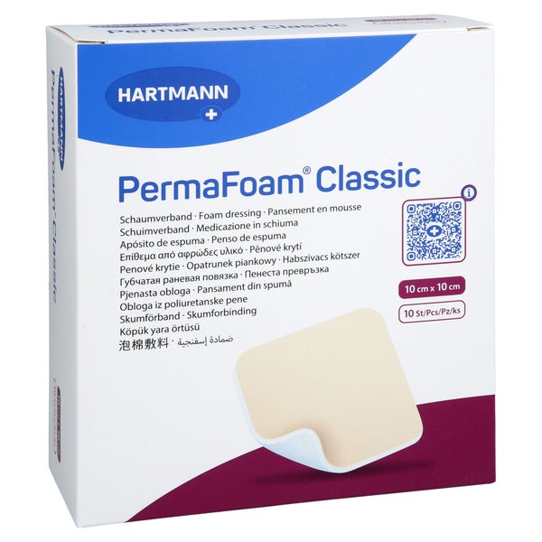 Permafoam Classic Schaumverband 10x10 Cm 10 St