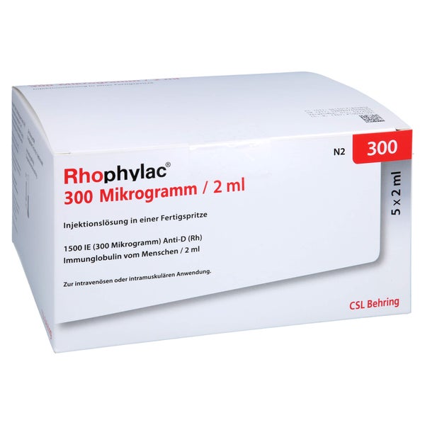 RHOPHYLAC 300 µg/2 ml Injektionslsg.in Fertigspr. 5X2 ml