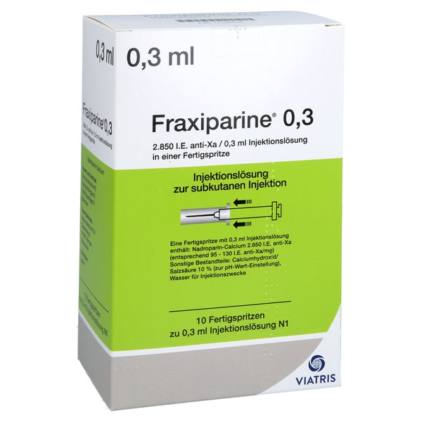 Fraxiparine 0,3 Ml Injektionslösung I.e.fertigspr. 10X0,3 ml