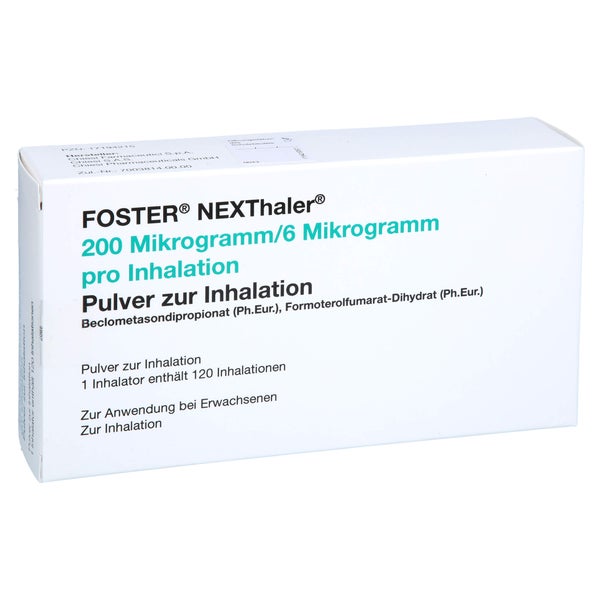 FOSTER NEXThaler 200/6 µg 120 ED Inhalationspulver 1 St