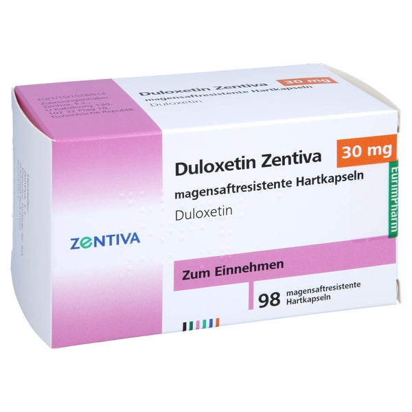 DULOXETIN Zentiva 30 mg magensaftres.Hartkapseln 98 St