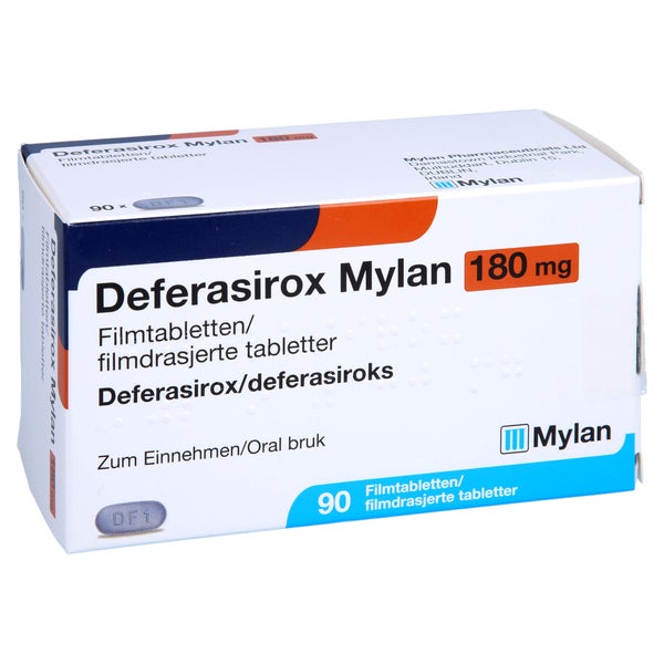 Deferasirox Mylan 180 mg Filmtabletten 90 St