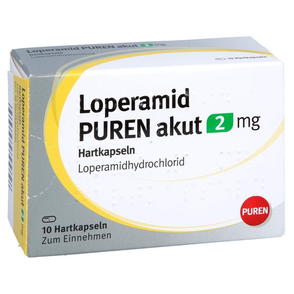 Loperamid Puren akut 2 mg Hartkapseln 10 St