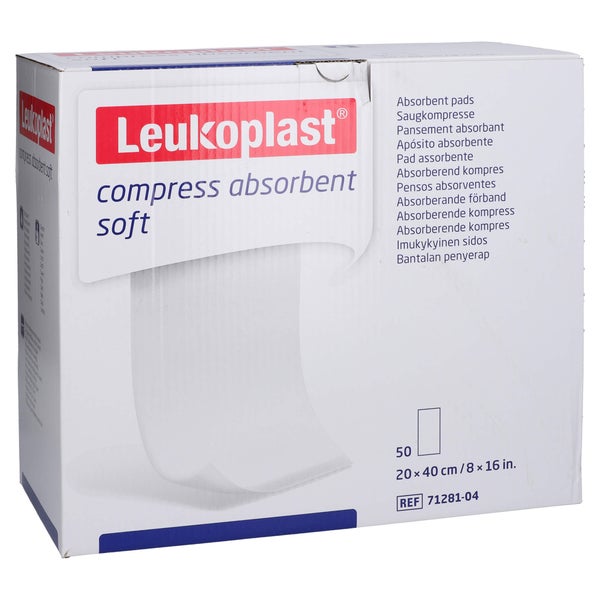 Leukoplast Compress Absorbent Soft Unste.20x40cm 50 St