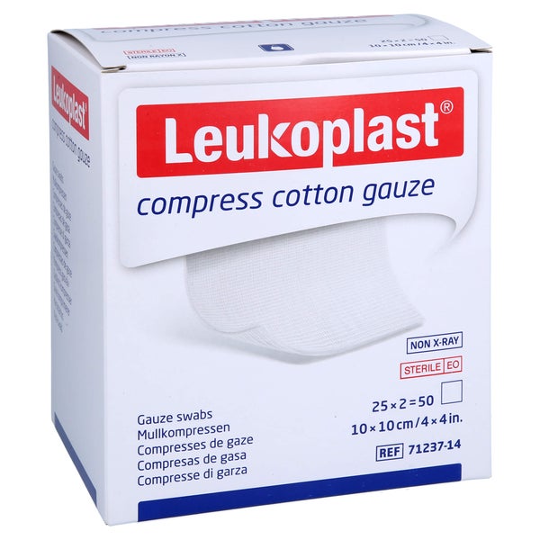 Leukoplast Compress Cotton Gauze Ste 10x10 12f 20X5 St 25X2 St