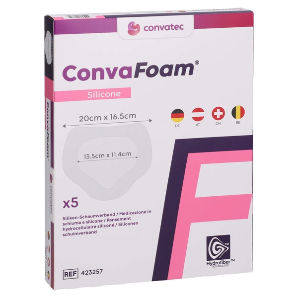 Convafoam Silicone Verband Sakral 16,5x20 Cm 5 St