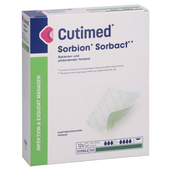 Cutimed Sorbion Sorbact Wundauflage 10x1 12 St