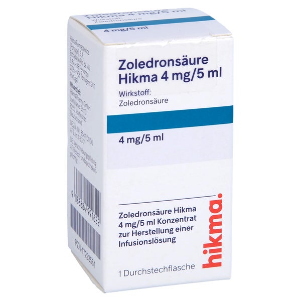 ZOLEDRONSÄURE Hikma 4 mg/5 ml Konz.z.Her.e.Inf.-L. 1 St