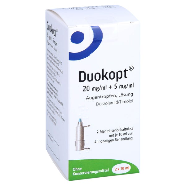 Duokopt 20 Mg/ml + 5 mg/ml Augentropfen 2X10 ml