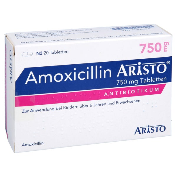 Amoxicillin Aristo 750 mg Tabletten 20 St
