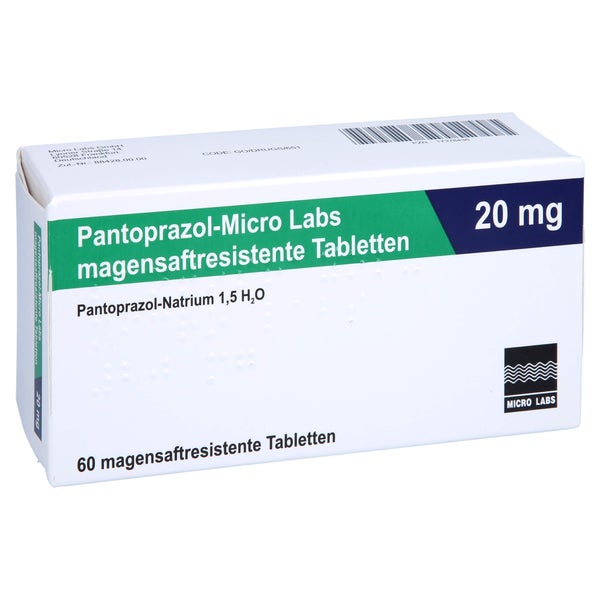 PANTOPRAZOL Micro Labs 20 mg magensaftr.Tabletten 60 St