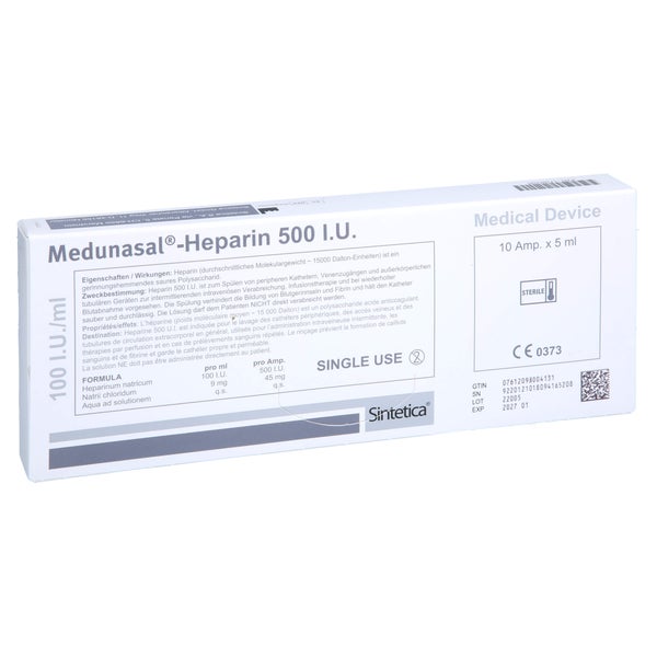 Medunasal-heparin 500 I.U. Ampullen 10X5 ml