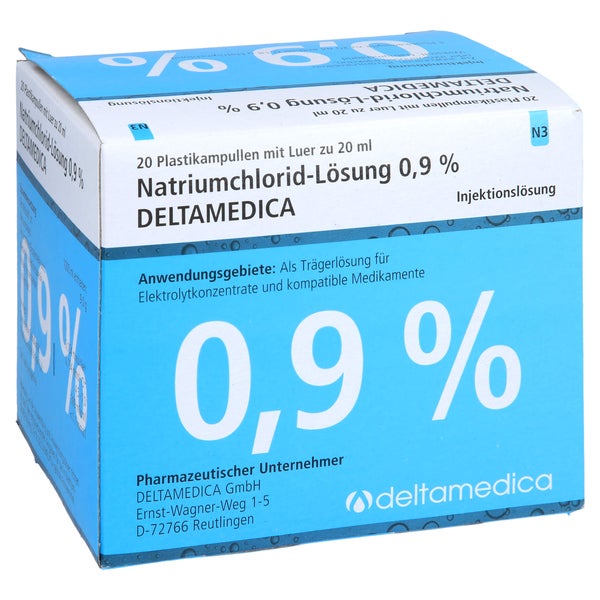 Natriumchlorid-lösung 0,9% Deltamedica L 20X20 ml