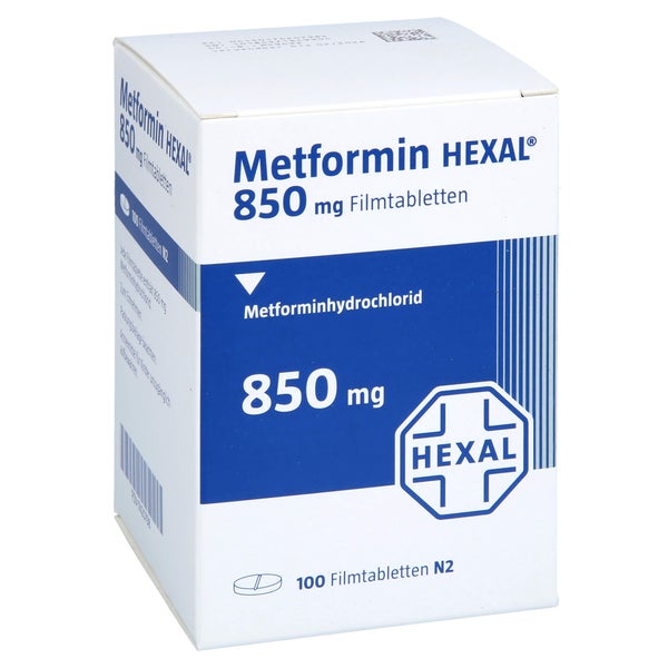 METFORMIN HEXAL 850 mg Filmtabletten Dose 100 St