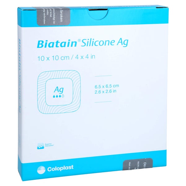 Biatain Silicone Ag Schaumverband 10x10 5 St