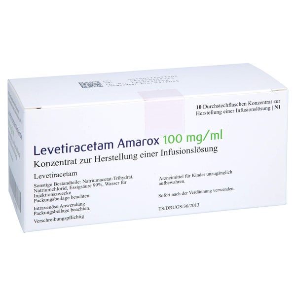 LEVETIRACETAM Amarox 100 mg/ml K.z.Her.e.Inf.-Lsg. 10X5 ml