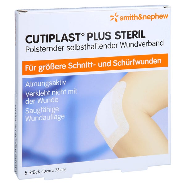 Cutiplast Plus Steril 7,8x10 cm Verband 5 St
