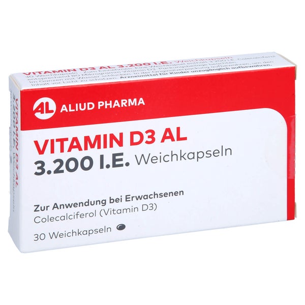Vitamin D3 AL 3.200 I.E. Weichkapseln 30 St
