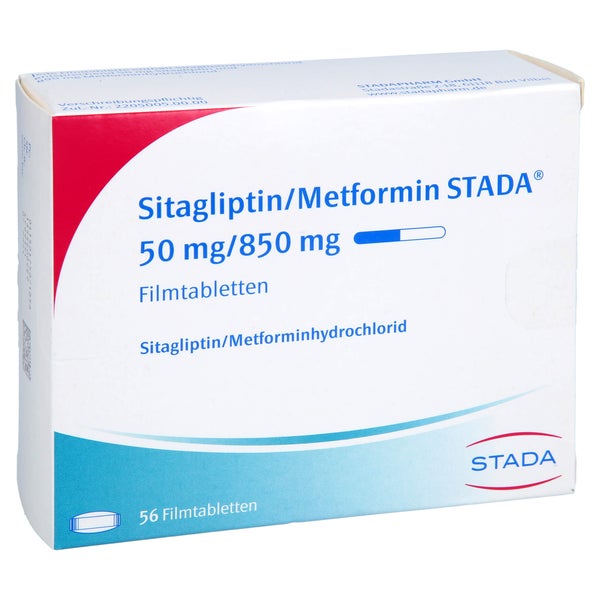 SITAGLIPTIN/Metformin STADA 50 mg/850 mg Filmtabl. 56 St