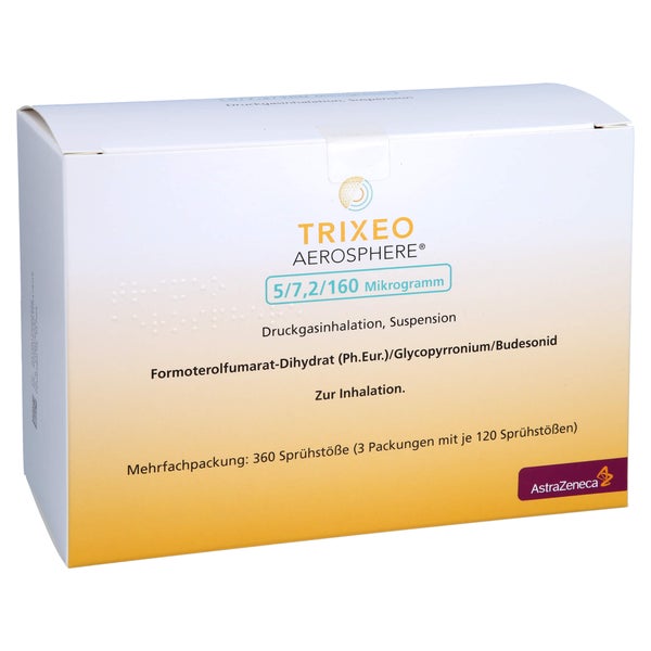 TRIXEO Aerosphere 5/7,2/160µg Druckgasinh.120ED 3 St