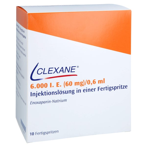 CLEXANE 6.000 I.E. 60mg/0,6ml ILO F.Sp.+Sich-Sys. 10 St