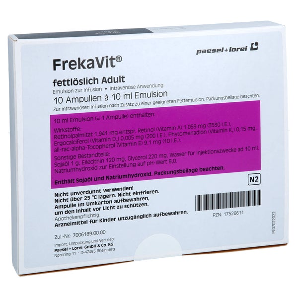 Frekavit Fettlöslich Adult Emulsion zur - Reimport 10X10 ml