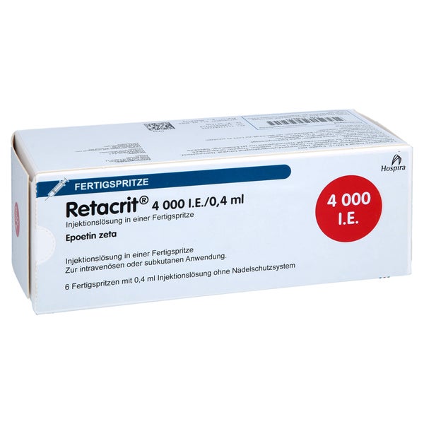 RETACRIT 4.000 I.E./0,4 ml Inj.-L.i.e.Fertigspr. 6 St