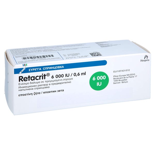 RETACRIT 6.000 I.E./0,6 ml Inj.-L.i.e.Fertigspr. 6 St