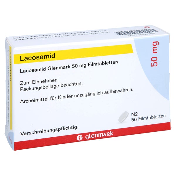 Lacosamid Glenmark 50 mg Filmtabletten 56 St